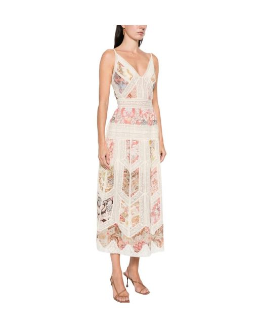 Zimmermann Pink Daylight Slip Floral-Print Midi Dress