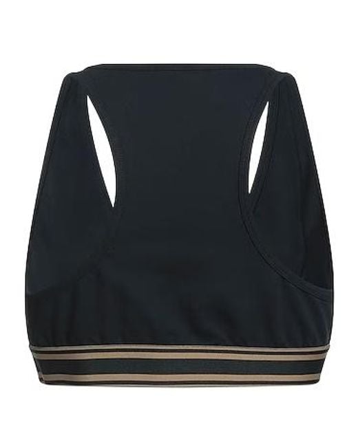 Brunello Cucinelli Black Solid Sleeveless Crop Top
