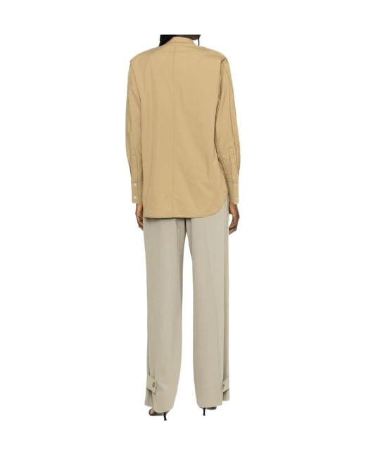 Dion Lee Natural Contrast Stitching Shirt Jacket