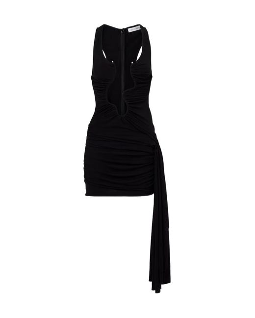 Christopher Esber Black Salacia Draped Minidress