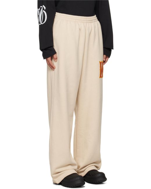 we11done White Logo-Patch Track Pants