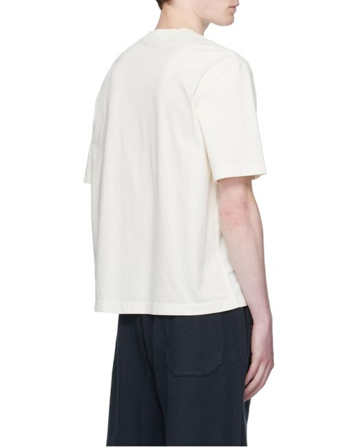 Stone Island White Logo Patch Crewneck T-Shirt for men