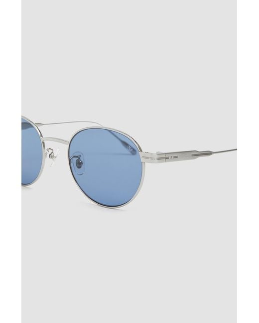Moncler Blue Subtila Round Sunglasses