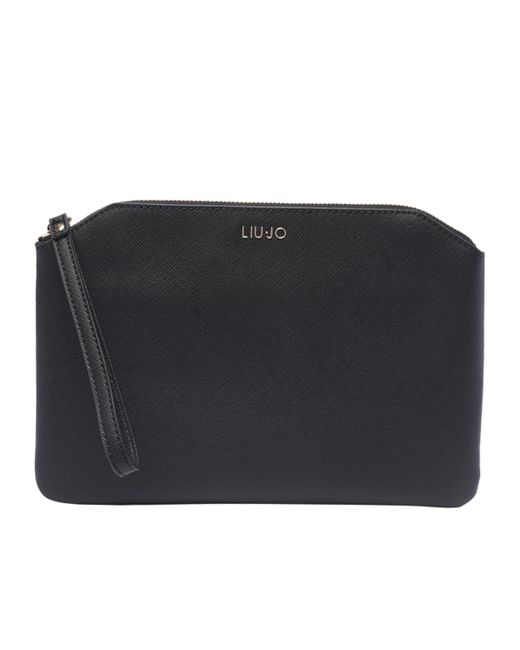 Liu Jo Black Logo Lettering Pouch Bag