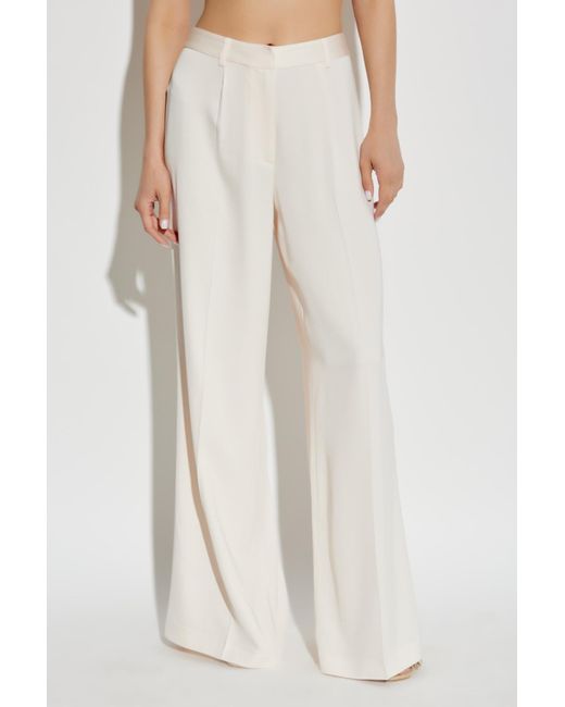 IRO White Satin-Finish Trousers