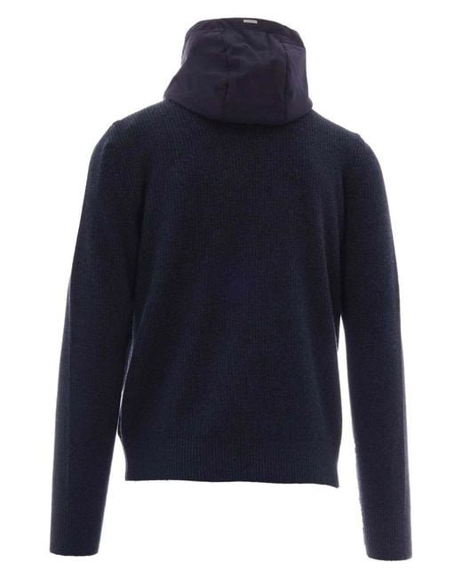 Herno Blue Long-Sleeve Casual Jacket for men