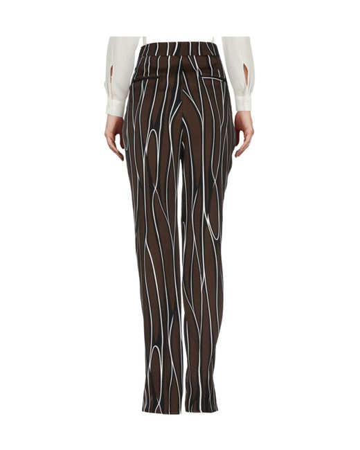 Marni Black Striped Casual Pants