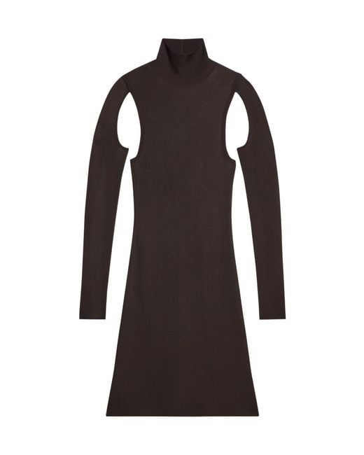 Helmut Lang Black Air Turtleneck Dress