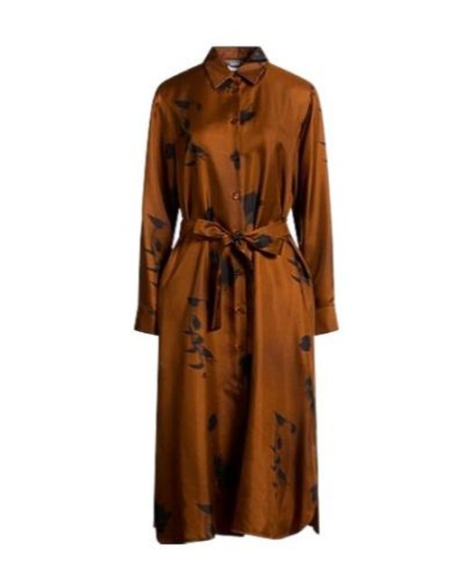 Max Mara Brown Printed Shirt Skirt