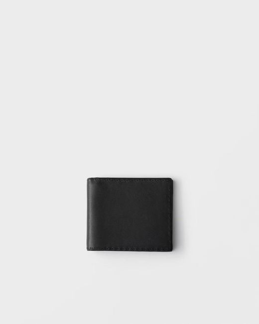 Prada Black Antiqued Leather Wallet