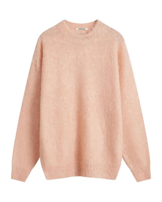 Auralee Pink Long-Sleeved Sweater for men