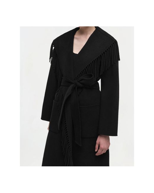 Jonathan Simkhai Black Carrie Coat