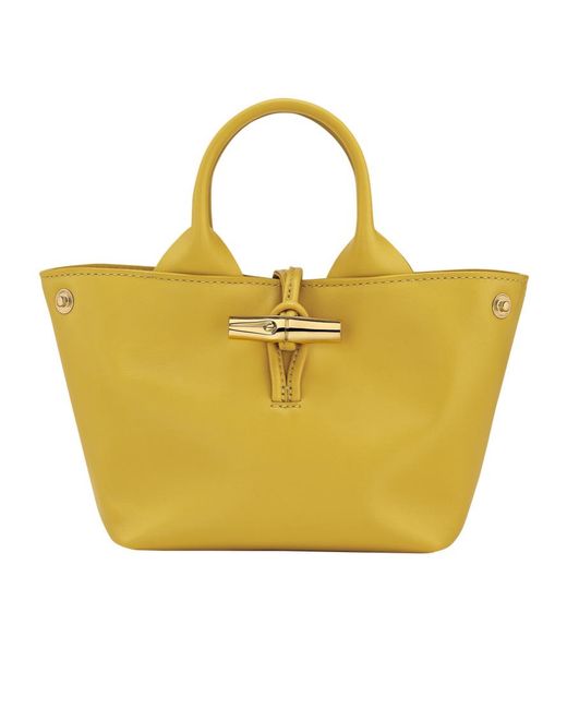 Longchamp Yellow Extra Small Le Roseau Tote Bag