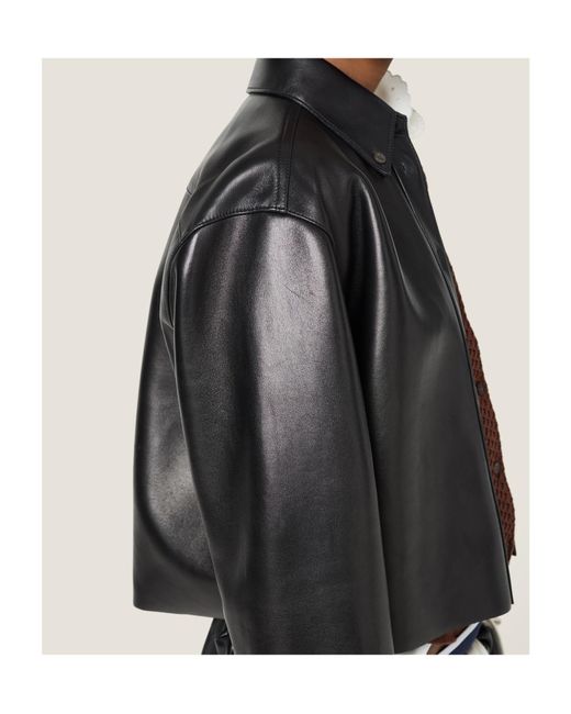 Miu Miu Black Plongé Nappa Leather Shirt