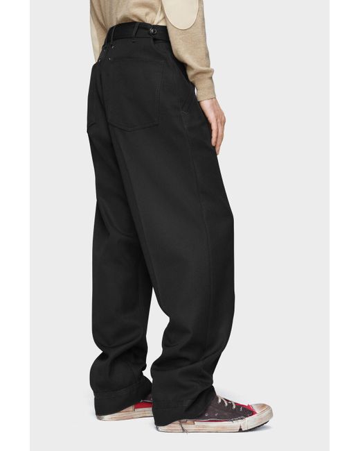 Maison Margiela Black Straight Leg Pants for men