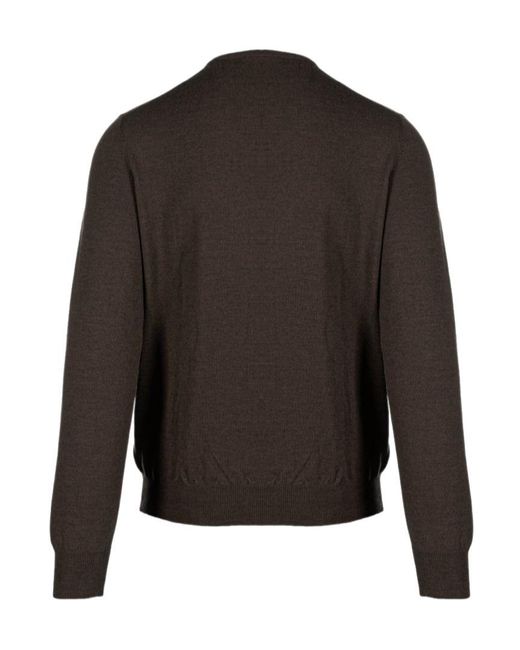 Gran Sasso Gray V-Neck Sweater for men
