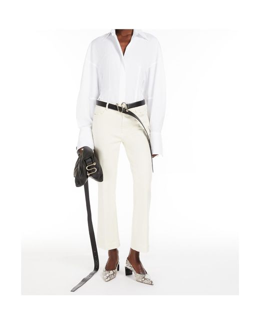 Sportmax White Nilly Flared Jeans