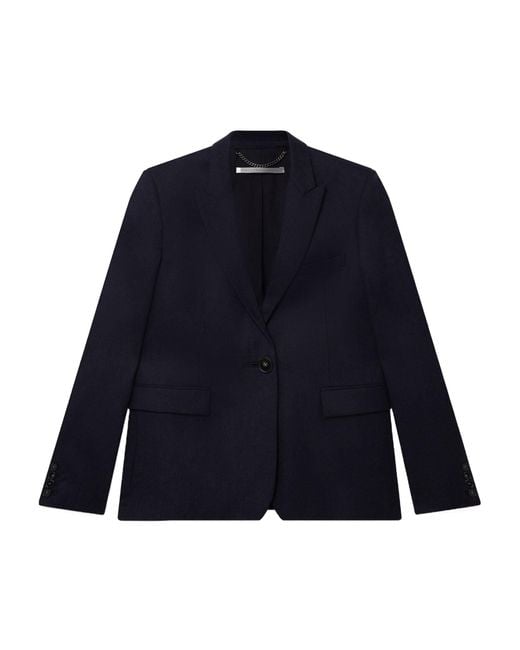 Stella McCartney Blue Single-Breasted Tailored Blazer