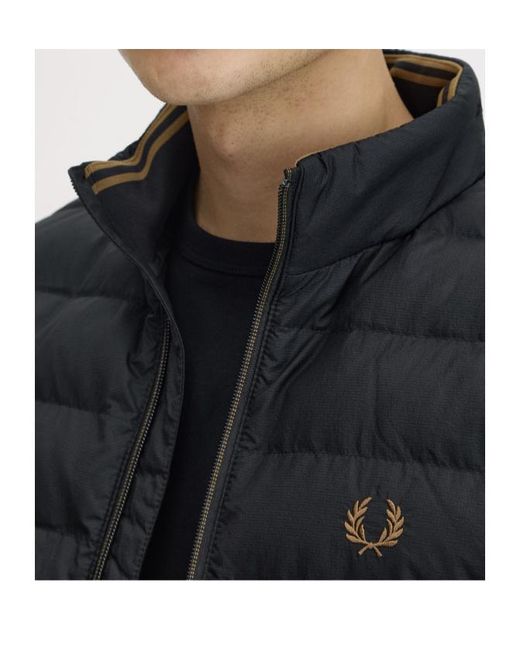 Fred Perry Blue Insulated Jacket for men