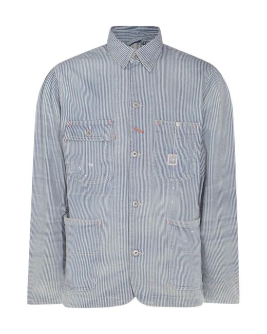 Polo Ralph Lauren Blue Striped Shirt Jacket for men