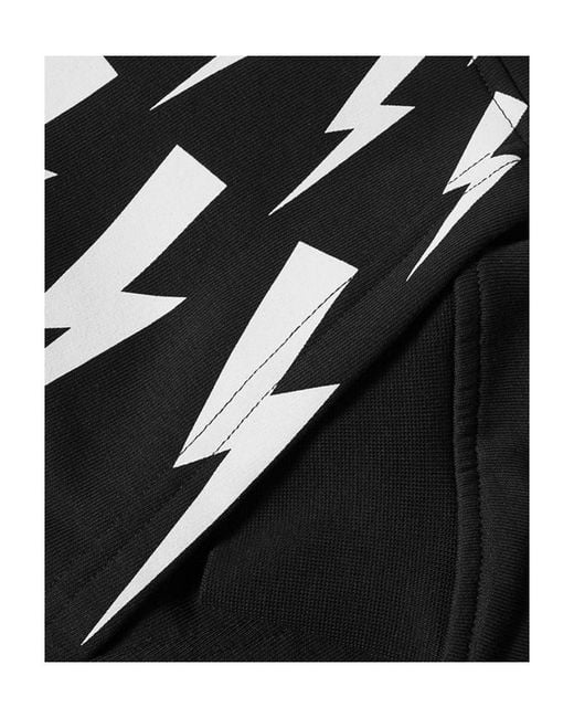 Neil Barrett Black Logo Logo Hoodie for men