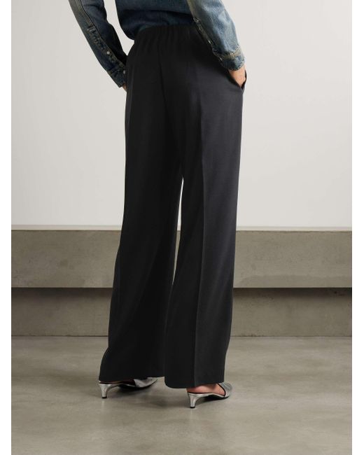 Dries Van Noten Black Pressed Crease Pants