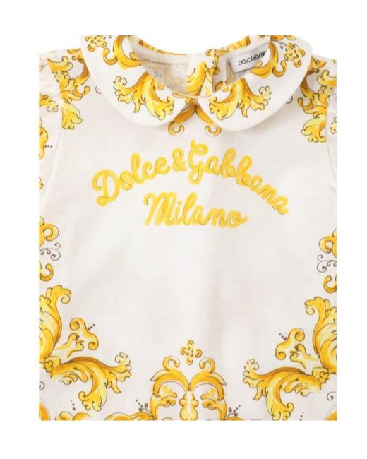 Dolce & Gabbana Yellow Printed Jumpsuit