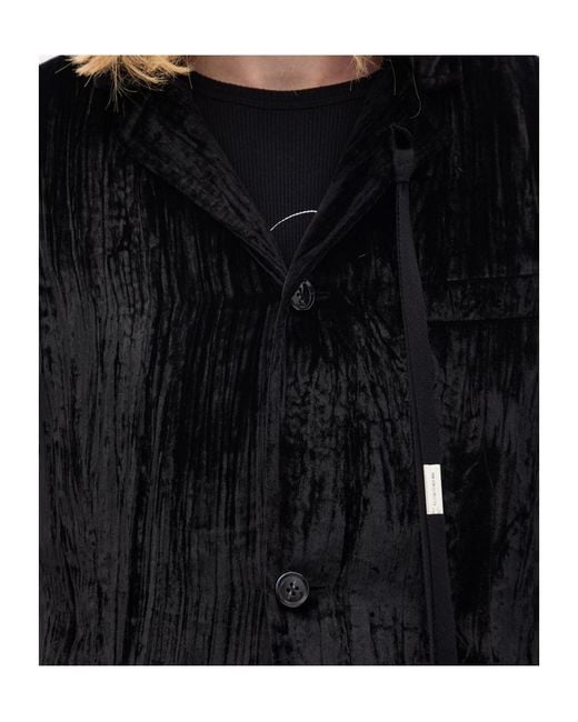 Ann Demeulemeester Black Lucius Velvet Jacket for men