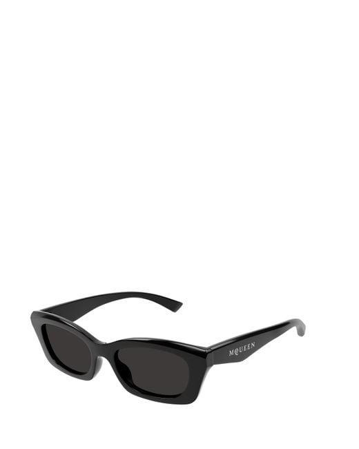 McQueen Black Eyewear Rectangular Frame Sunglasses