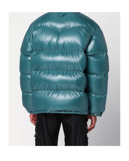 Prada Blue Medium-Weight Re-Nylon Down Jacket for men