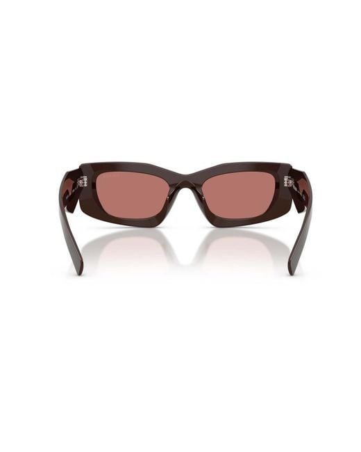Prada Multicolor Eyewear Triangular Logo Butterfly Frame Sunglasses