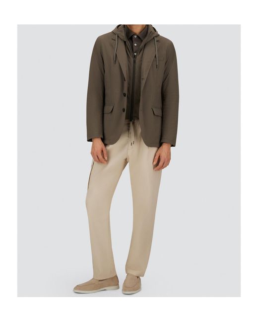 Herno Brown Comfort Stretch Resort Blazer for men