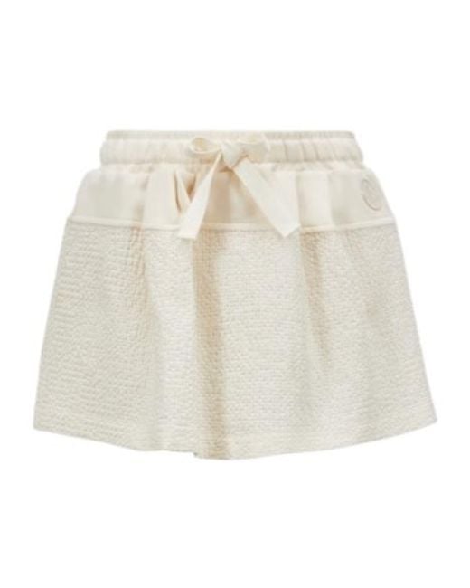 Moncler Natural Drawstring Mini Skirt