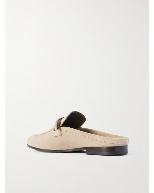 Brunello Cucinelli White Round Toe Mules