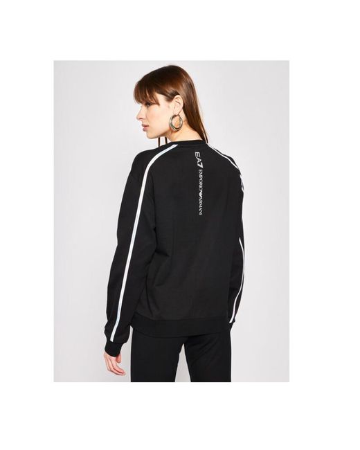 EA7 Black Logo Round-Necked Sweater