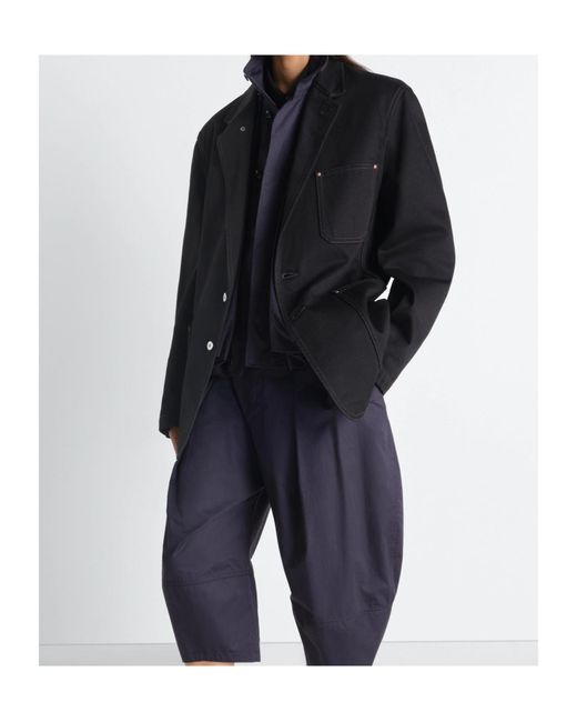 Lemaire Black Single-Breasted Blazer for men