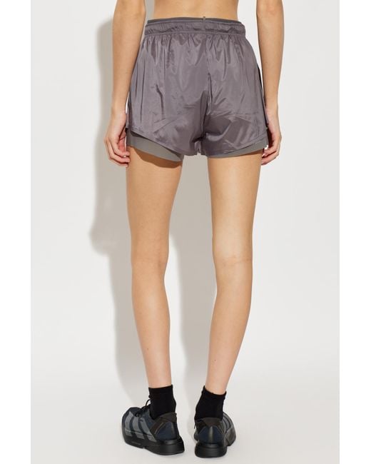 Satisfy Purple Elastic-Waist Shorts