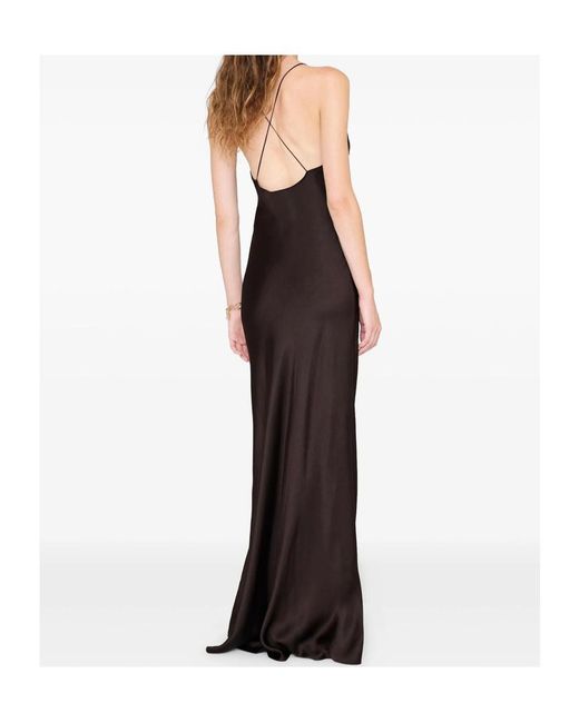 Anine Bing Black Laurel Strappy Long Dress