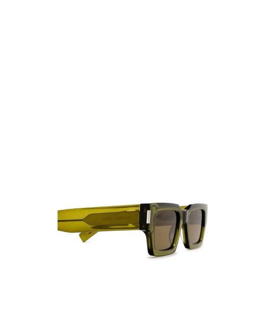 Saint Laurent Green Eyewear Sl 572 Rectangular Sunglasses for men