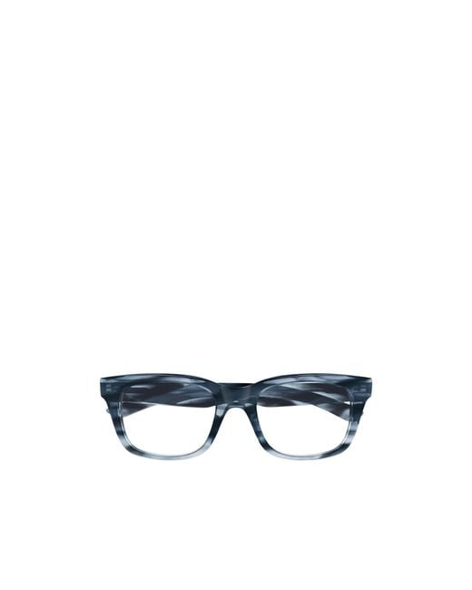 Balenciaga Blue Eyewear Rectangle Frame Glasses for men