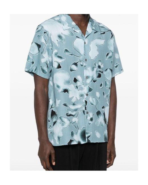 Paul Smith Blue Ps Paul Smith Pattern-Printed Short-Sleeved Shirt for men