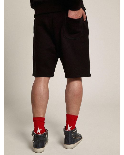 Golden Goose Deluxe Brand Black Diego Knee-Length Shorts for men
