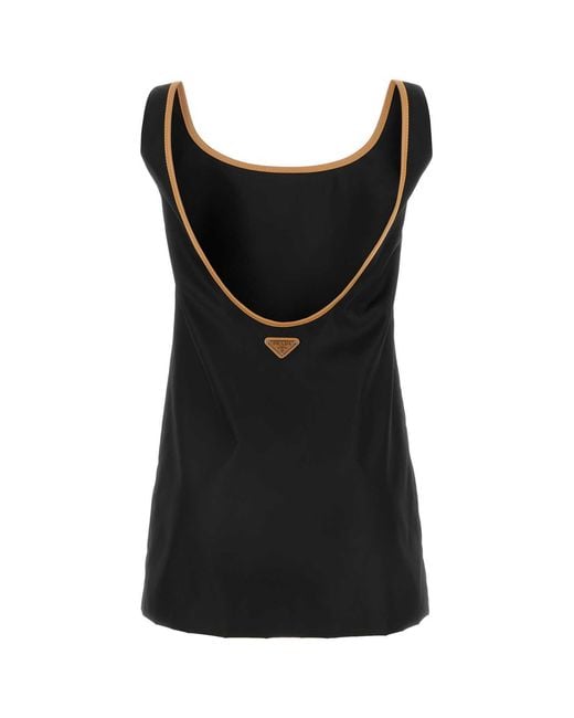 Prada Black Round-Neck Sleeveless Dress