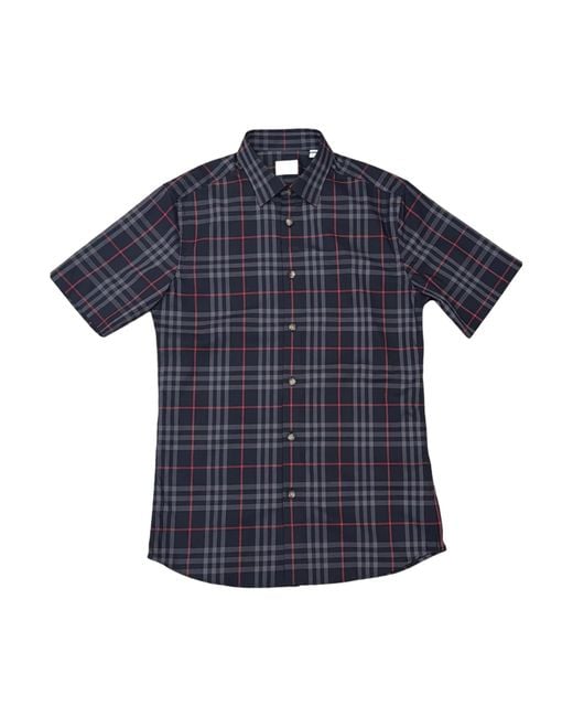 Burberry Blue Checkered Shirt for men