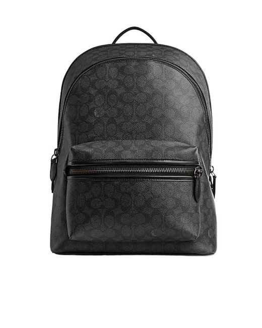 COACH Gray Iconic Charter Backpack for men