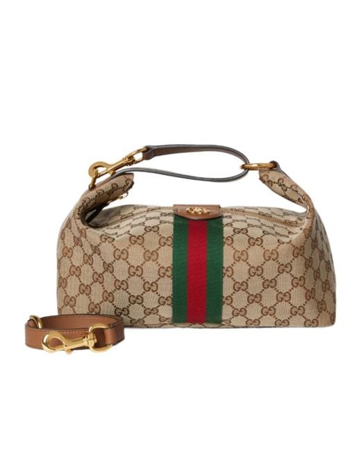 Gucci Brown Vanity Medium Top Handle Bag