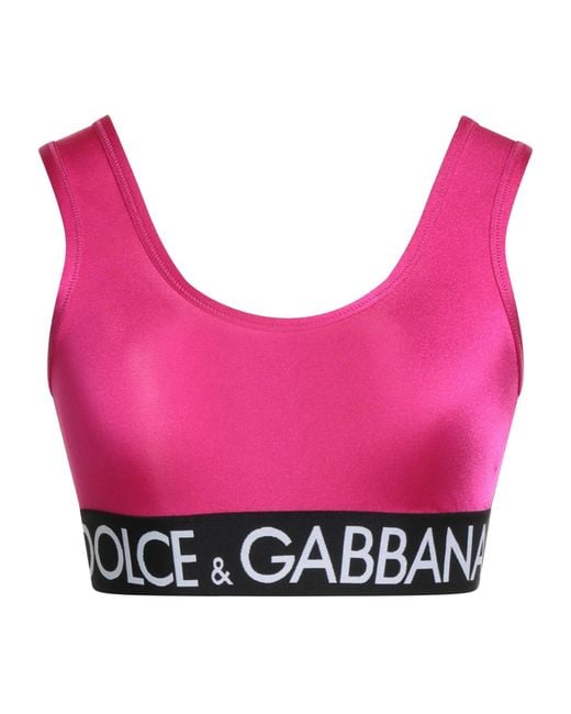 Dolce & Gabbana Pink Solid Color Tops