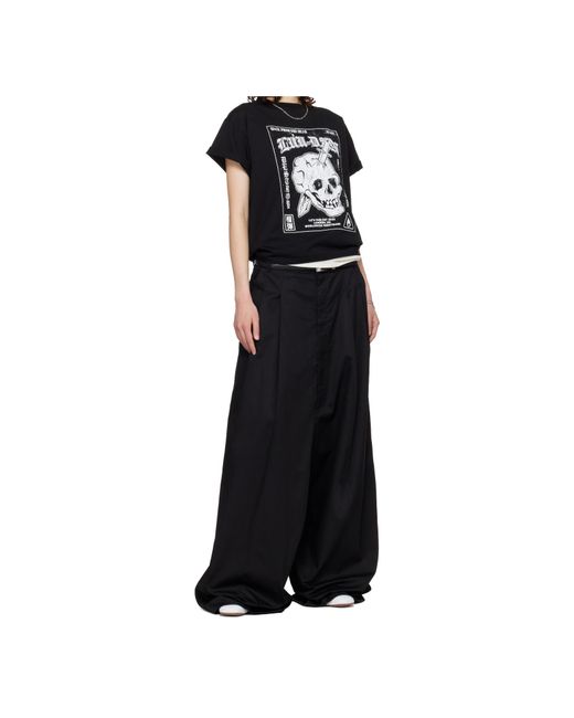 Lu'u Dan Black Box Neck T-Shirt for men