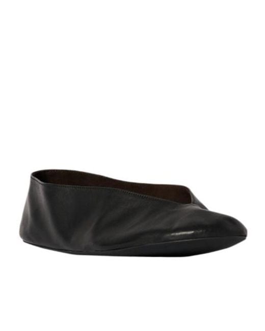 The Row Black Fay Flat Two Flat Shoes
