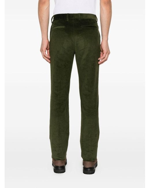 Etro Green Straight Leg Corduroy Trousers for men